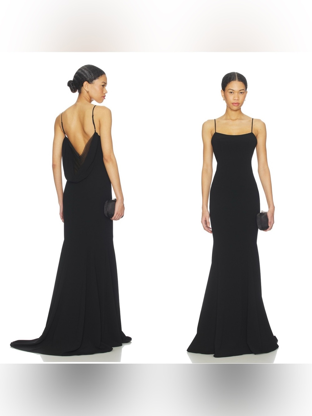 NWT NBD Tasmin Open back gown in black